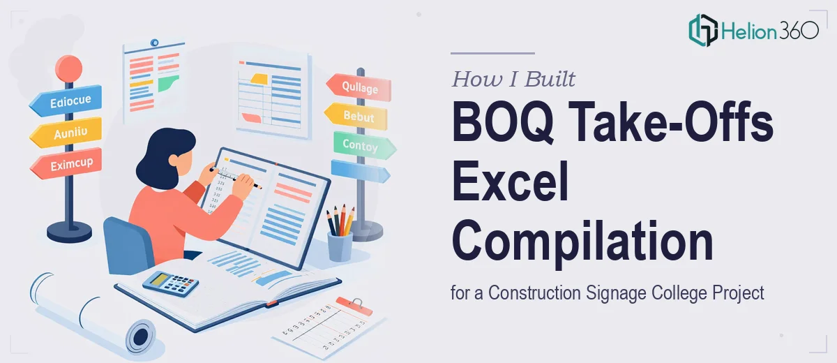 How I Built a BOQ Take-Offs Excel Compilation for a Construction Signage College Project