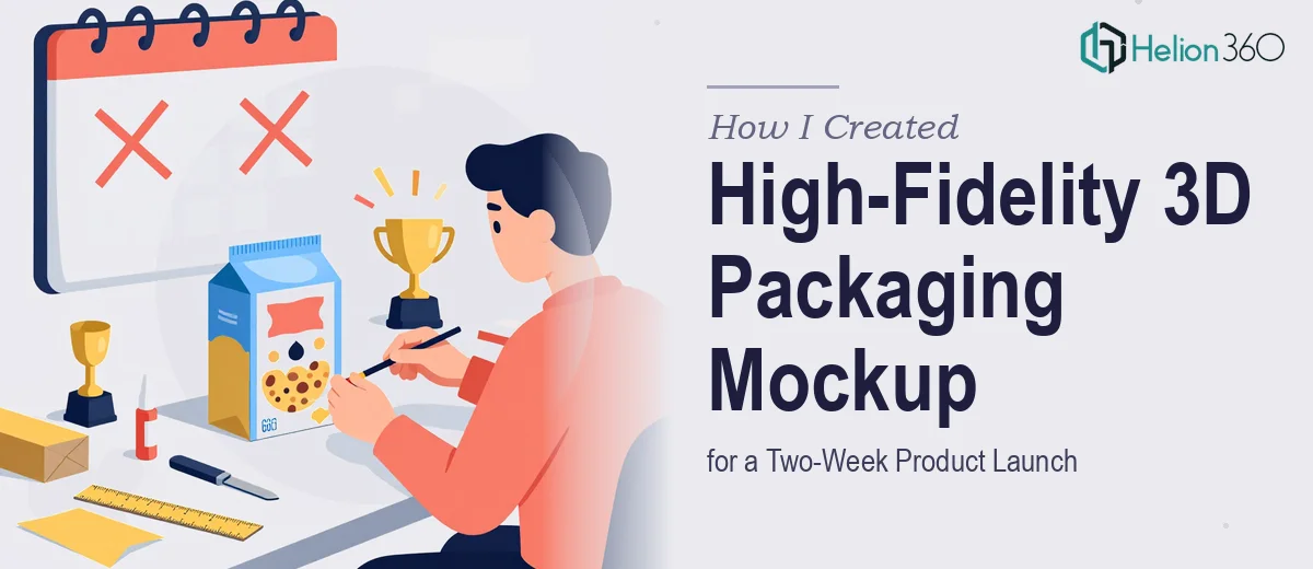 How I Created a High-Fidelity 3D Product Packaging Mockup for a Two-Week Product Launch