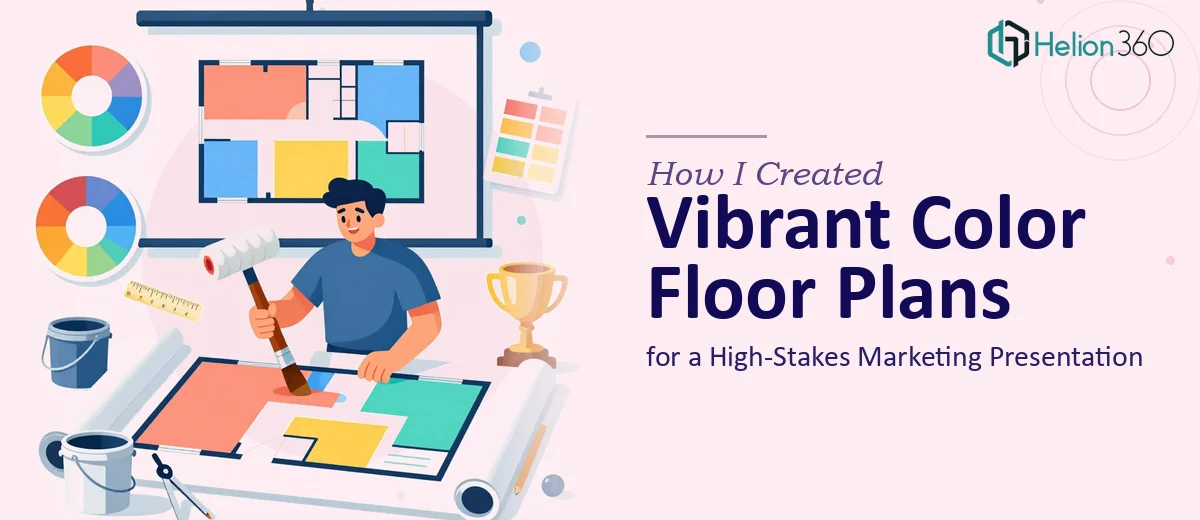 How I Created Vibrant Color Floor Plans for a High-Stakes Marketing Presentation