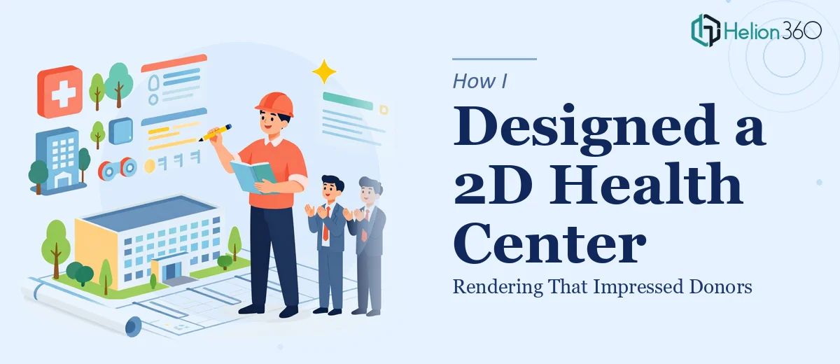 How I Designed a 2D Health Center Rendering That Impressed Donors