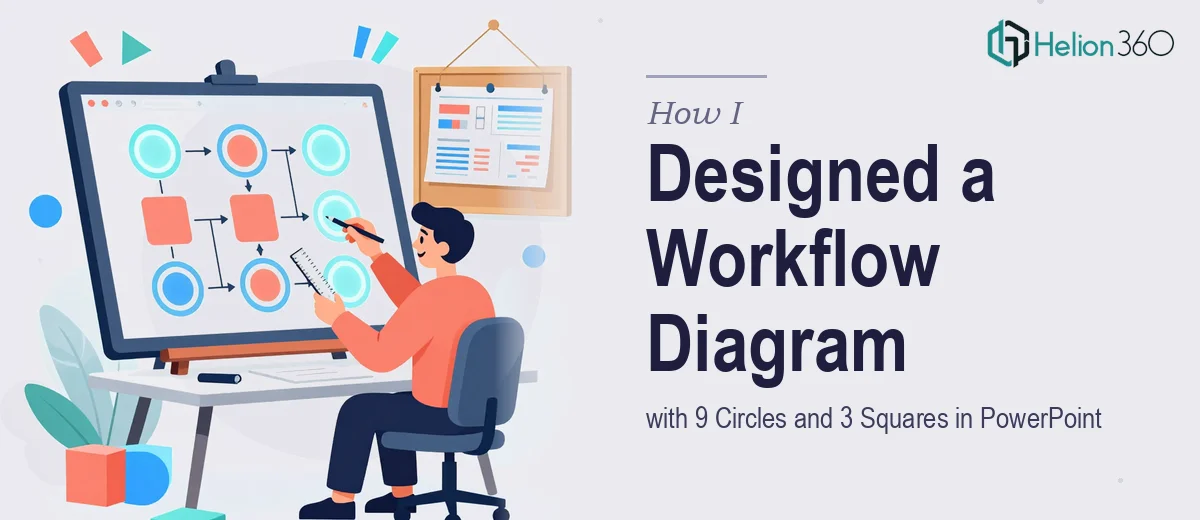 How I Designed a Professional Workflow Diagram with 9 Circles and 3 Squares in PowerPoint