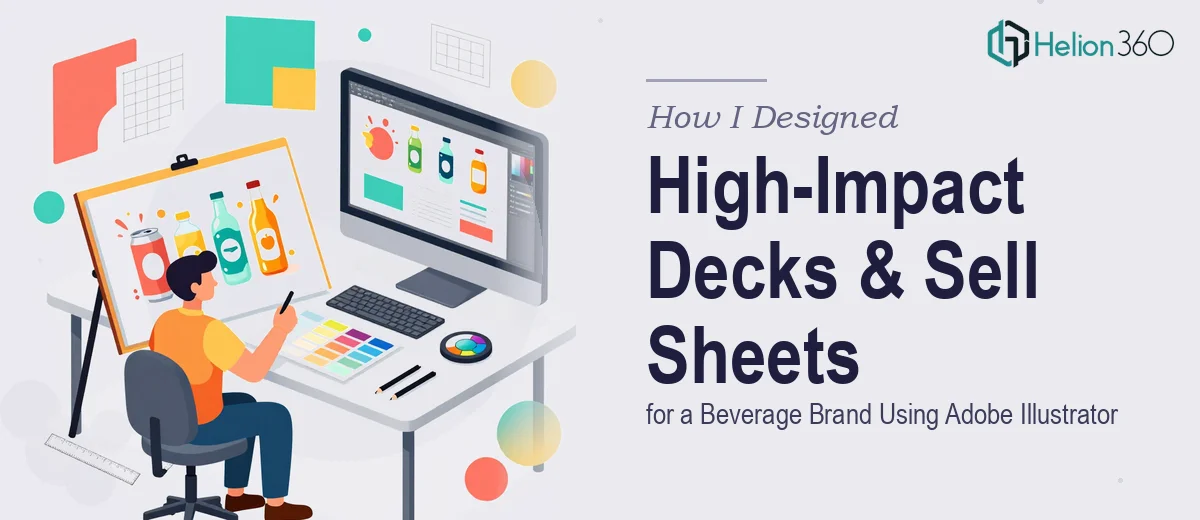 How I Designed High-Impact Presentation Decks and Sell Sheets for a Beverage Brand Using Adobe Illustrator