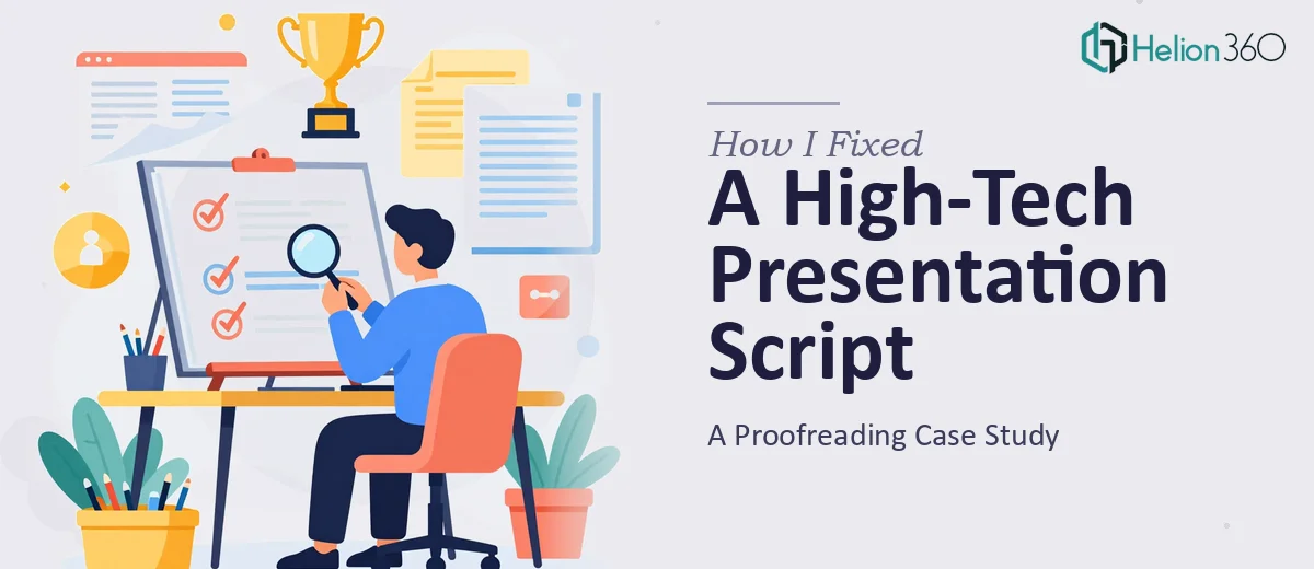 How I Fixed a High-Tech Product Presentation Script: A Proofreading Case Study