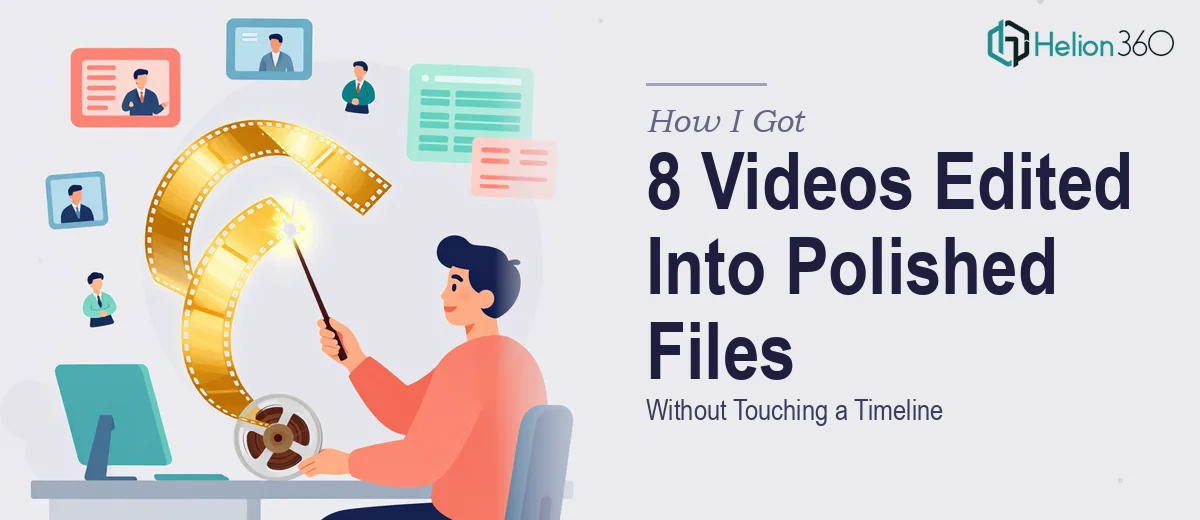 How I Got 8 Presenter-Plus-Slides Videos Edited Into Polished Single Files — Without Touching a Timeline