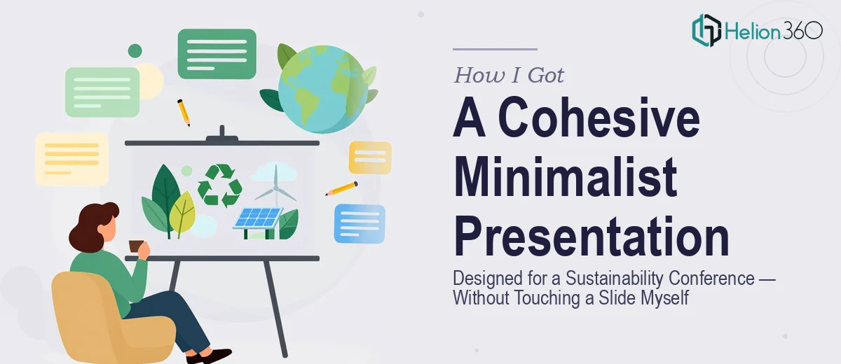 How I Got a Cohesive, Minimalist Presentation Designed for a Sustainability Conference — Without Touching a Slide Myself