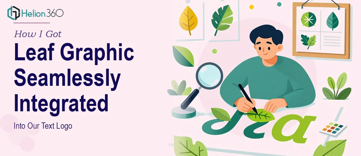 How I Got a Leaf Graphic Seamlessly Integrated Into Our Text Logo