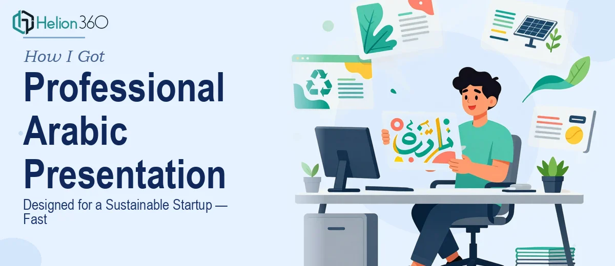 How I Got a Professional Arabic Presentation Designed for a Sustainable Startup — Fast