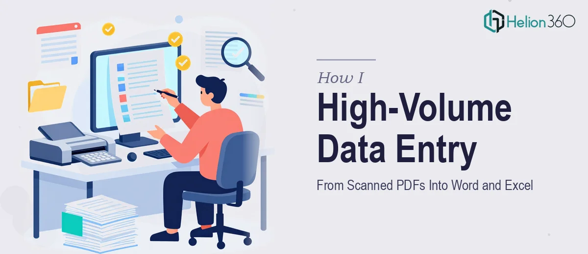 How I Handled High-Volume Data Entry From Scanned PDFs Into Word and Excel
