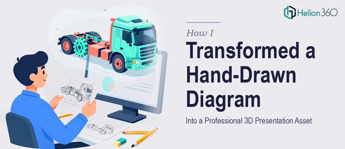 How I Transformed a Hand-Drawn Truck Parts Diagram Into a Professional 3D Presentation Asset