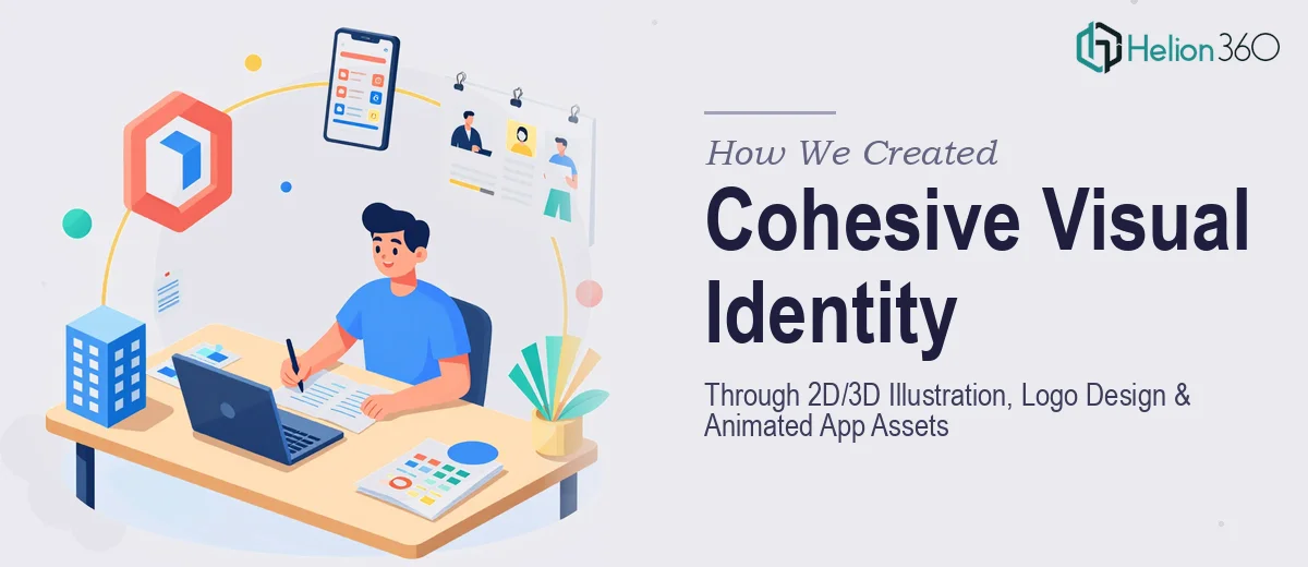 How We Created a Cohesive Visual Identity Through 2D/3D Illustration, Logo Design, and Animated App Assets