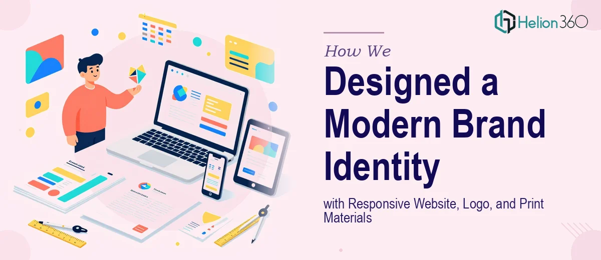 How We Designed a Modern Brand Identity with Responsive Website, Logo, and Print Materials