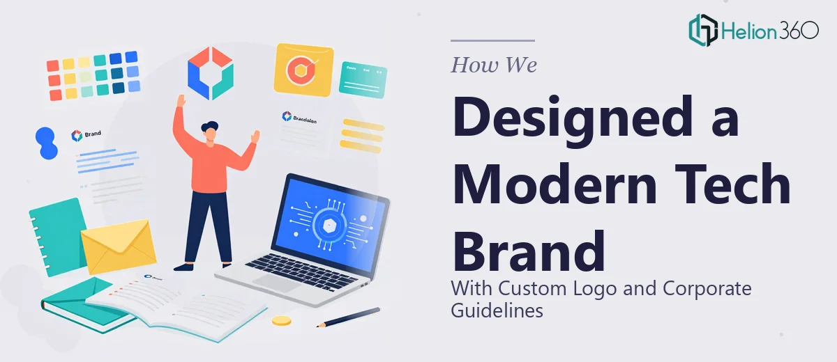 How We Designed a Modern Tech Brand Identity With Custom Logo and Corporate Guidelines