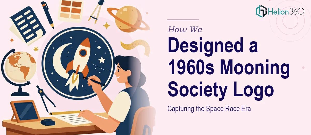 How We Designed a Nostalgic 1960s Mooning Society Logo Capturing the Space Race Era