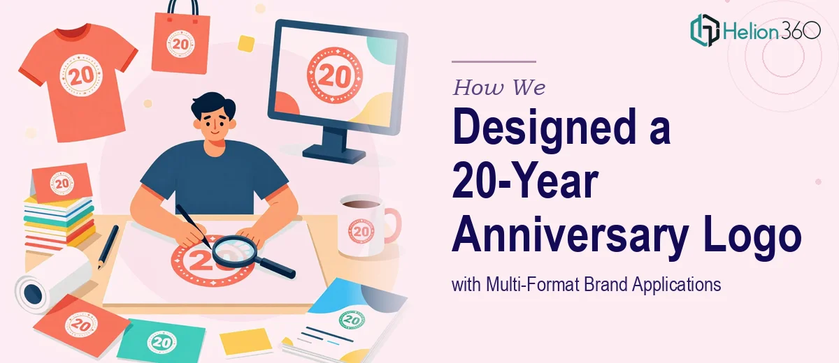 How We Designed a Versatile 20-Year Anniversary Logo with Multi-Format Brand Applications