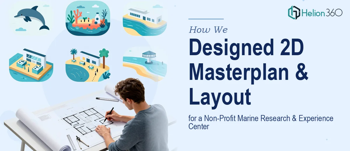 How We Designed Comprehensive 2D Masterplan and Layout Drawings for a Non-Profit Marine Research & Experience Center
