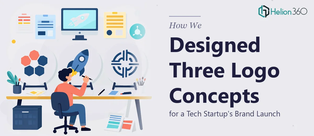 How We Designed Three Distinctive Logo Concepts for a Tech Startup's Brand Launch