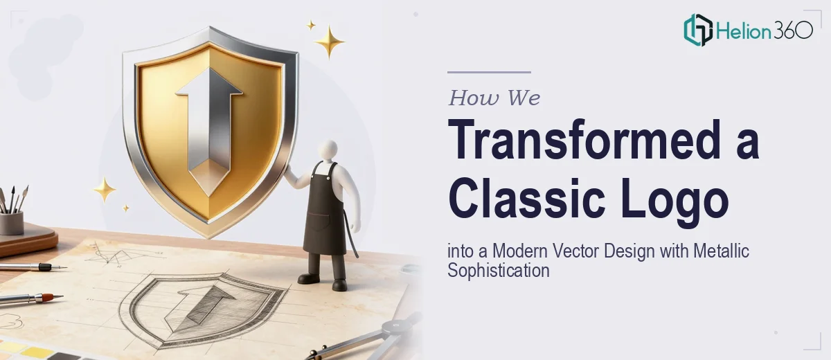 How We Transformed a Classic Logo into a Modern Vector Design with Metallic Sophistication