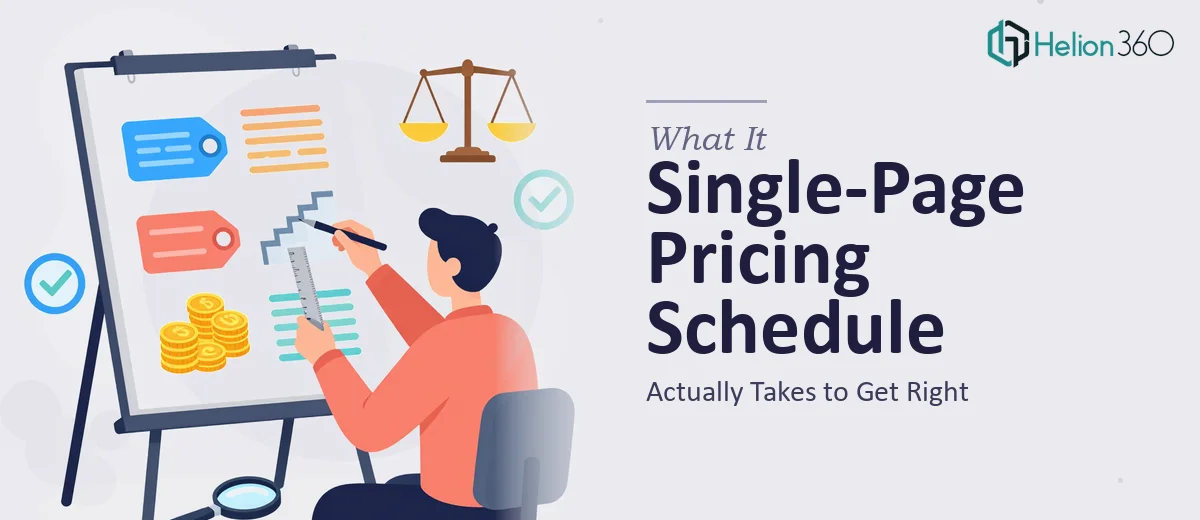 What a Single-Page Pricing Schedule Actually Takes to Get Right
